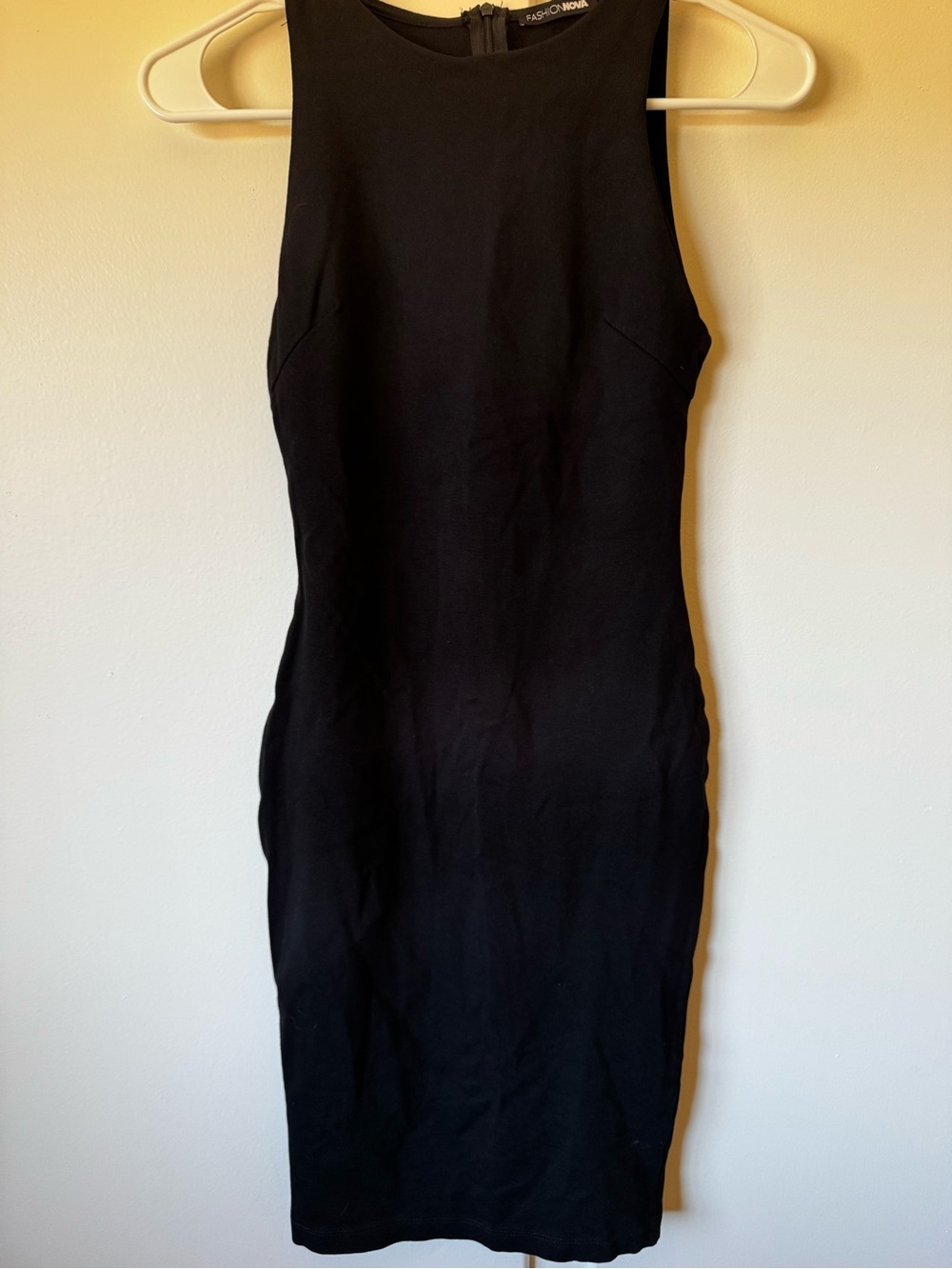 Fashion Nova Black Sleeveless Midi Bodycon Dress
